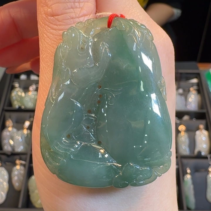 翡翠挂件未镶嵌福瓜