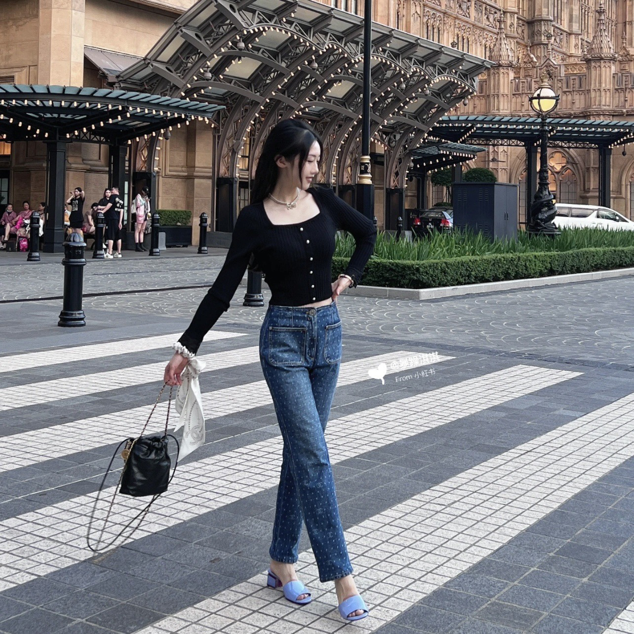 未使用 Chanel/香奈儿 极目 波点老花牛仔裤 34码/全新未使用