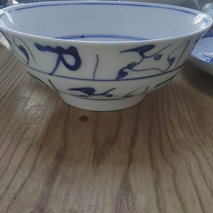 摆件景德镇刀字纹7寸面碗