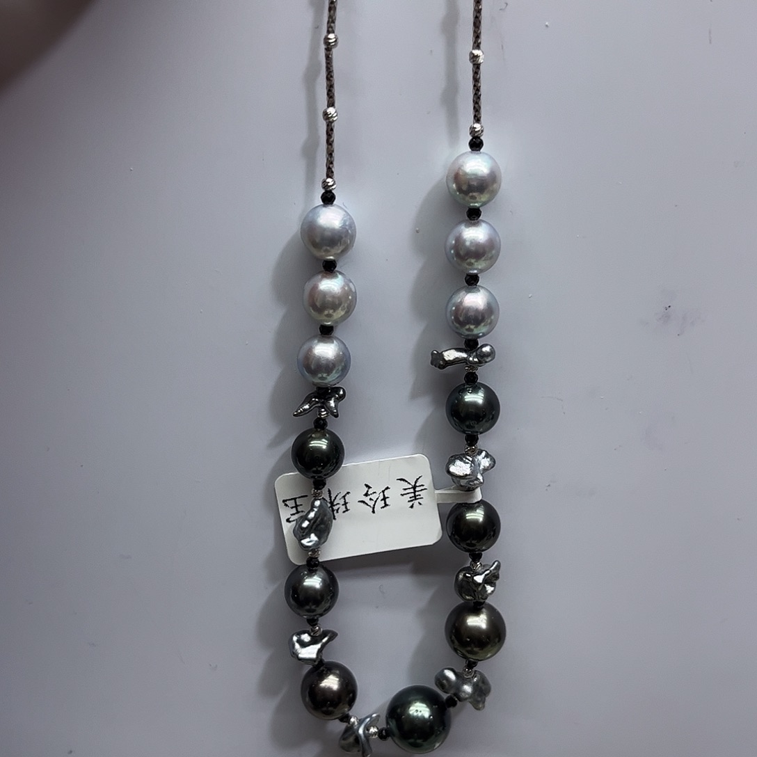 颈饰银S925镶嵌海水珍珠