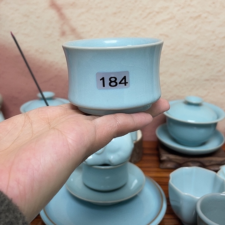 杯子天青望月杯支钉满釉