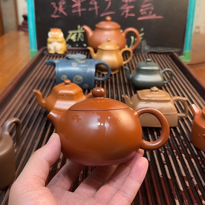 紫砂茶壶原矿朱泥西施220cc