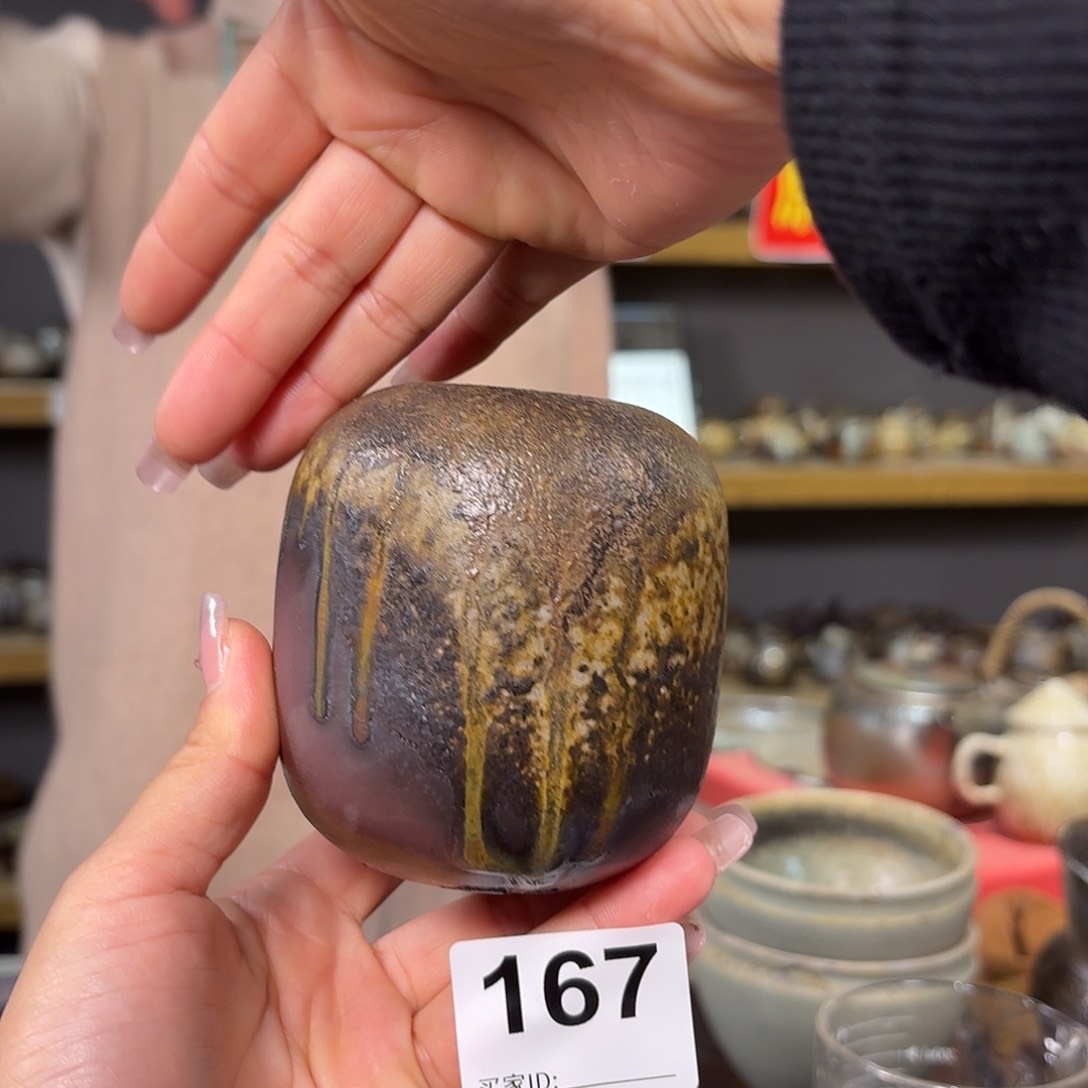 杯坭兴陶柴烧全手工原矿泥料杯