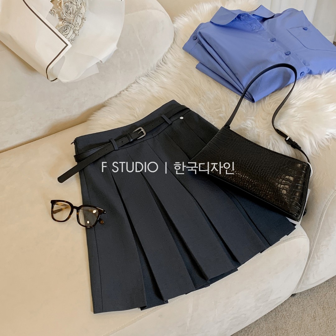 法儿家韩国限定「新品」【高阶学姐】百褶短裙FS302X007