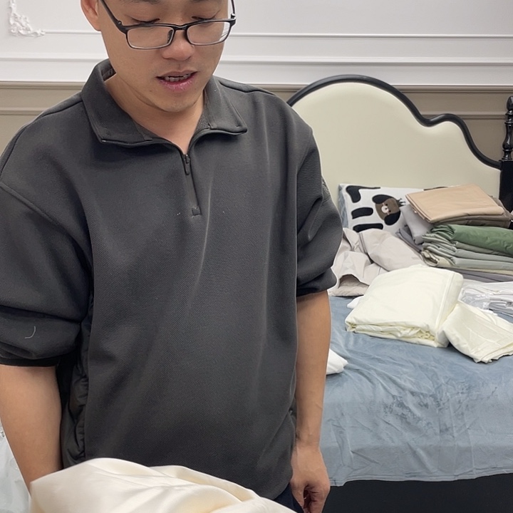 冰***蓝棉全棉棉全棉042标准四件套