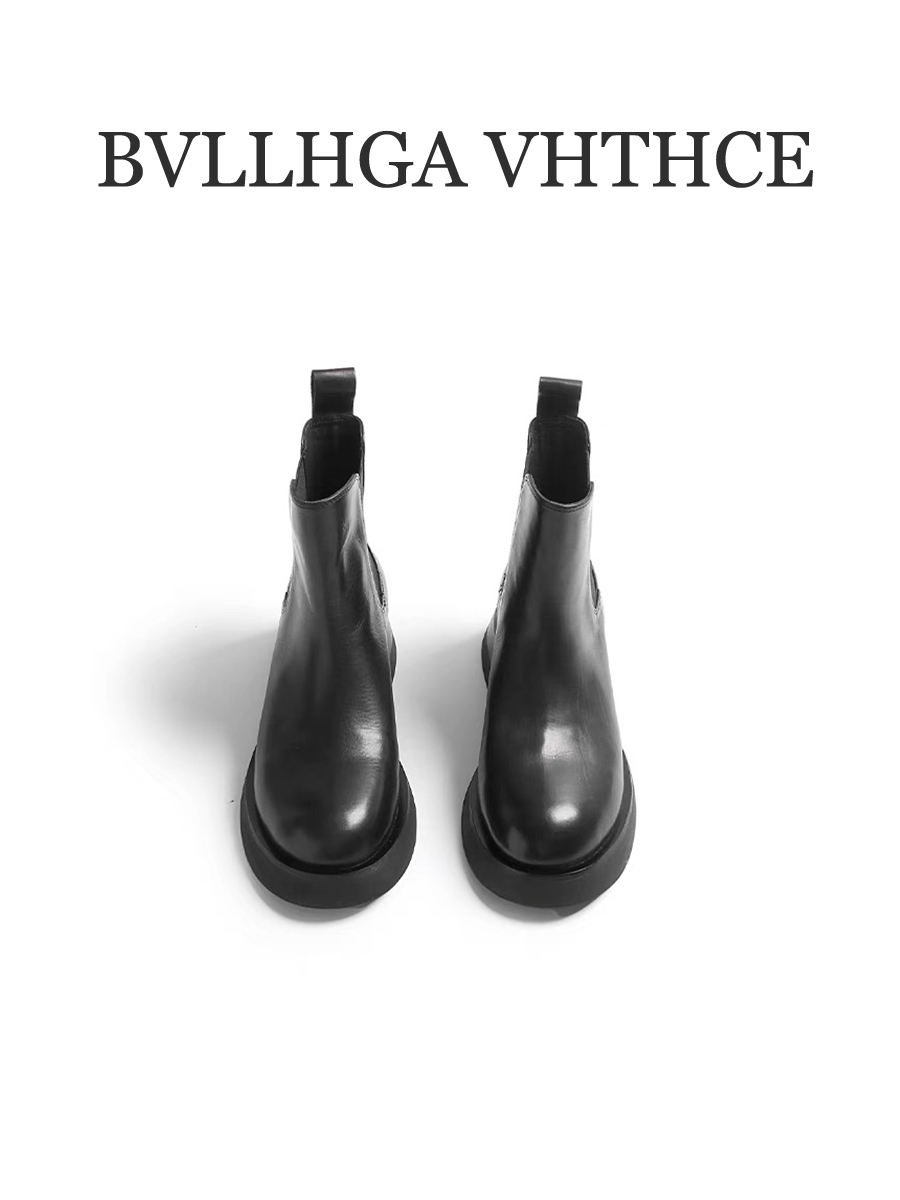BVLLHGA VHTHCE 新款胎牛切尔西马丁靴简约风真皮女靴 88112