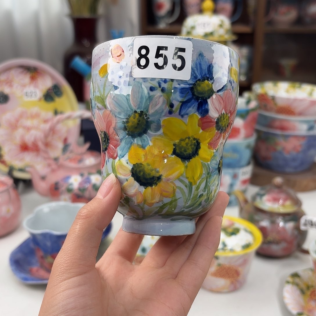 瓷片景德镇手绘高温釉下彩陶瓷茶具