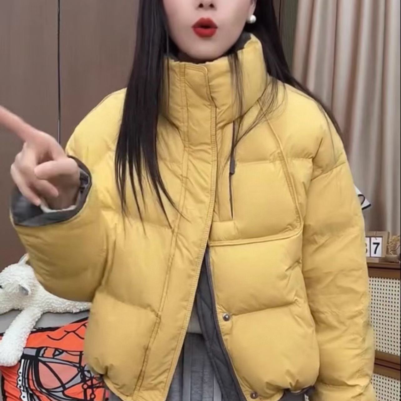 欣欣冬季新款时尚百搭小个子短款防寒保暖外套面包服女潮