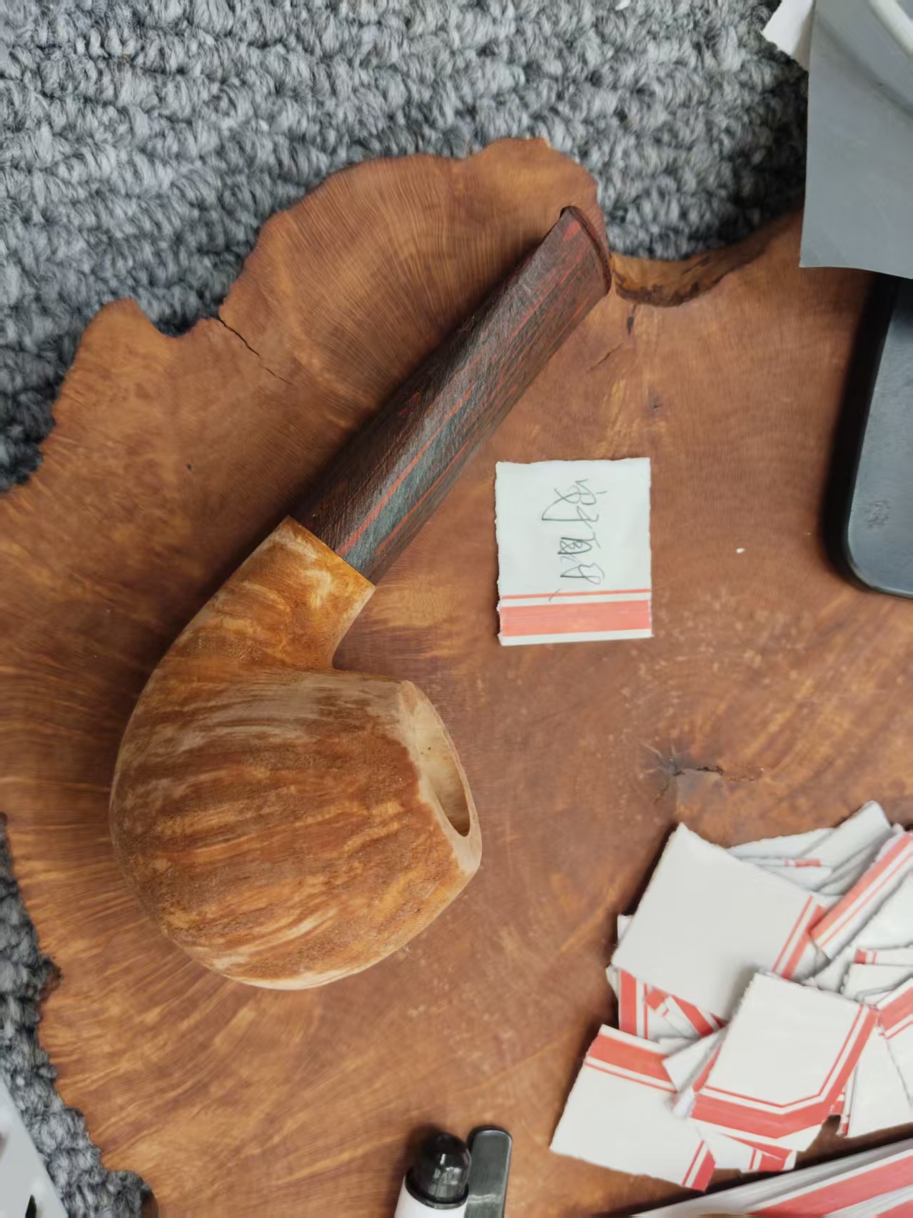 安于自乐石南木烟斗半成品发货