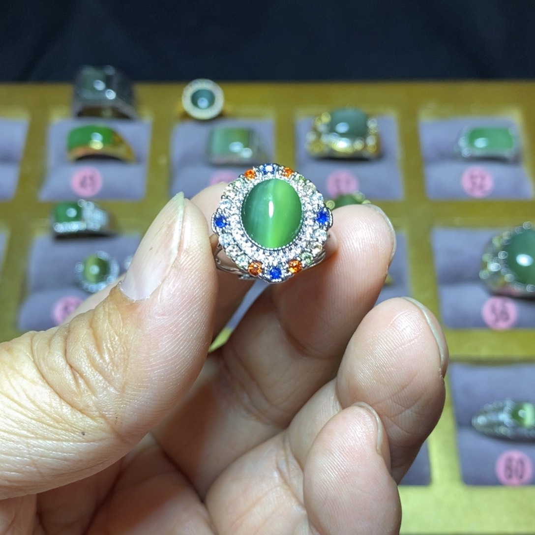 和田玉（碧玉）戒指未镶嵌