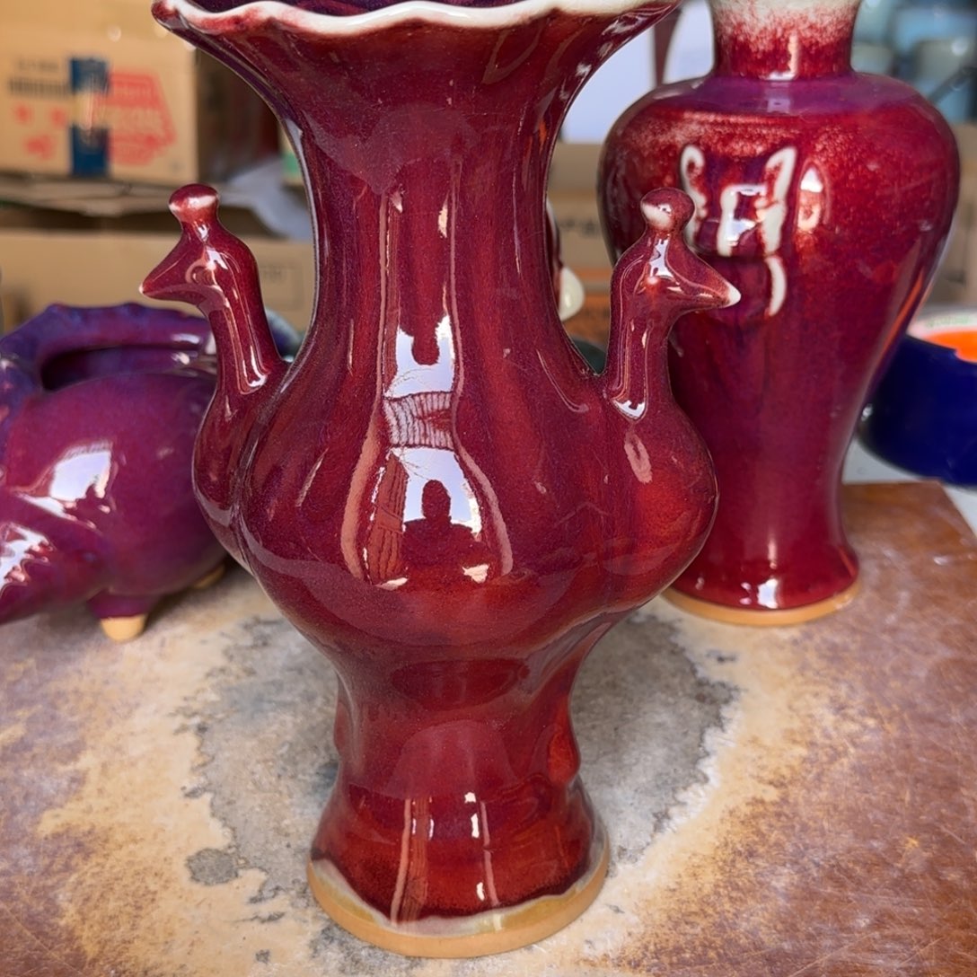 瓷摆件郑家钧窑摆件微