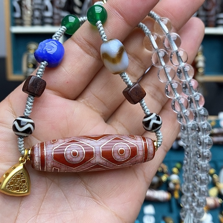 玛瑙/玉髓颈饰合金