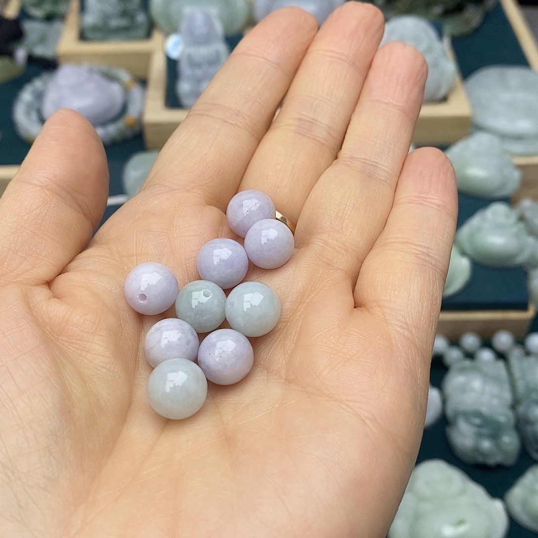 暮***城翡翠未镶嵌颈饰珠子