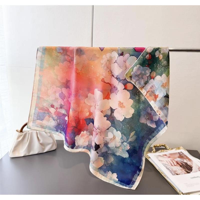 【B65】新款【幻梦】70*70重锻暮云纱香云高货重磅国风高端丝巾