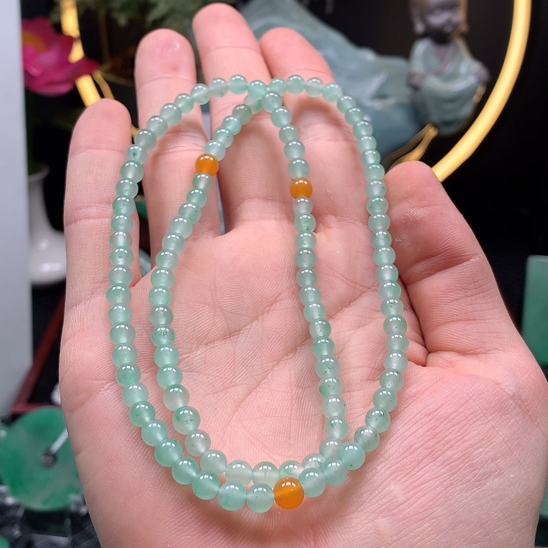 石英质玉项链未镶嵌小*猫