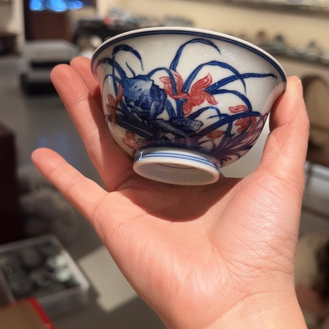 微瑕臻玉古坊原矿青花釉里红