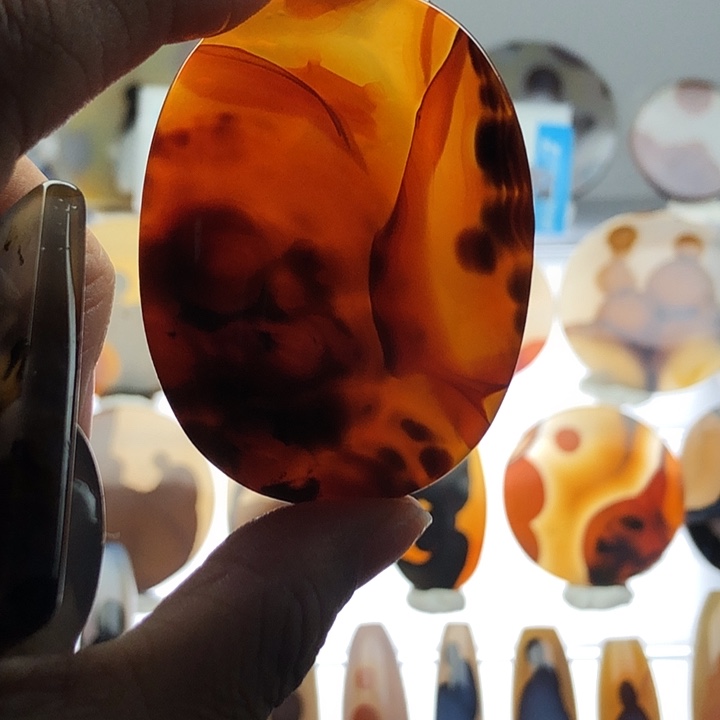 玛瑙/玉髓银S925镀金镶嵌珠宝半成品97