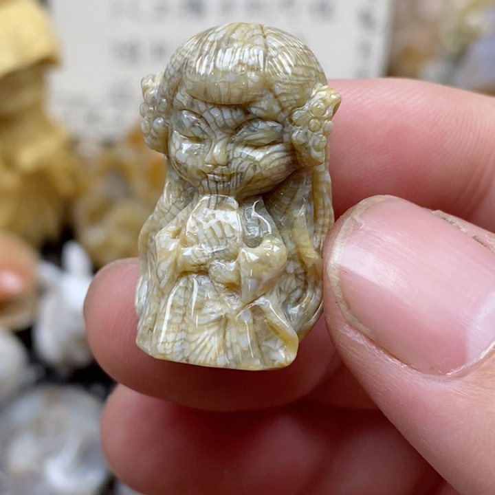 颈饰未镶嵌硅化珊瑚（珊瑚玉）小