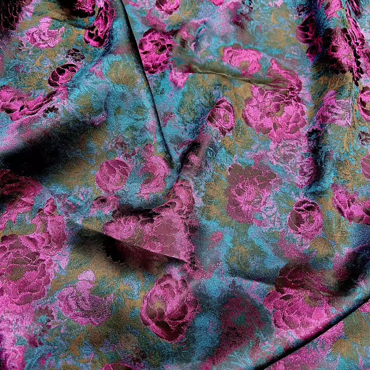 宋锦面料 花开时动    国风新中式面料 