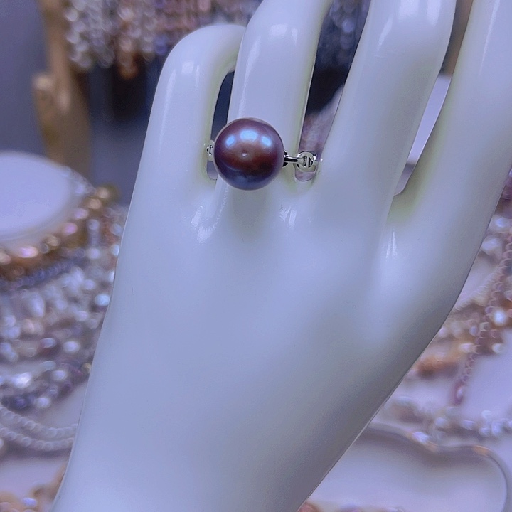 淡水珍珠戒指合金