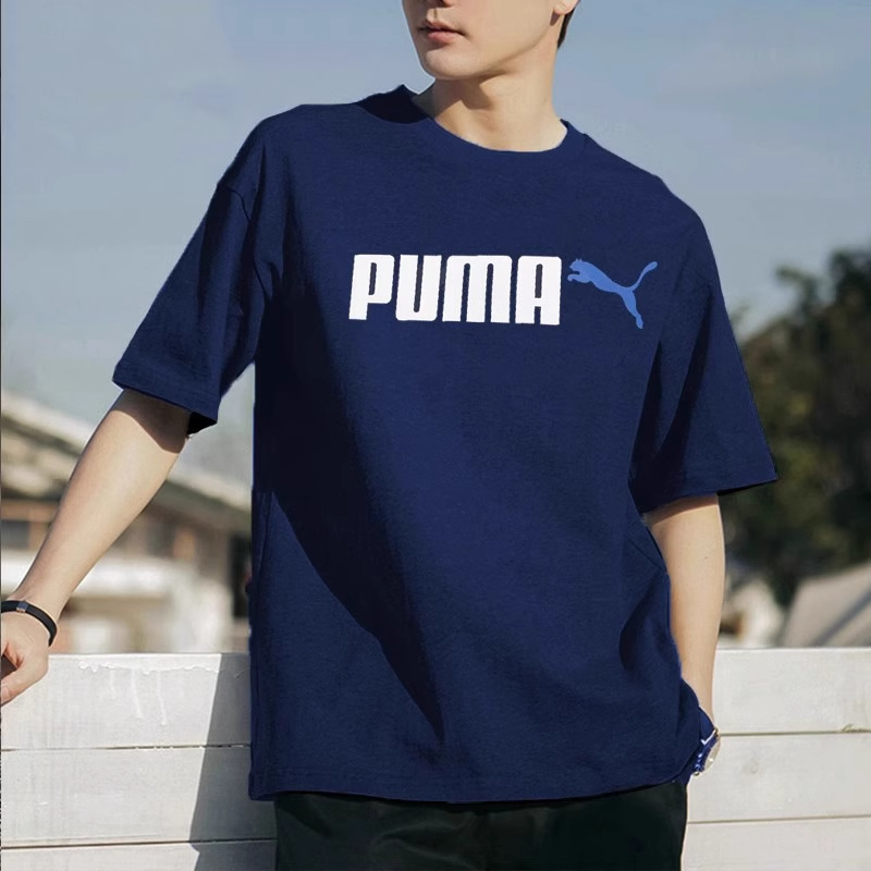 Puma彪马短袖男2025夏季新款全棉运动服休闲宽松纯棉T恤691341