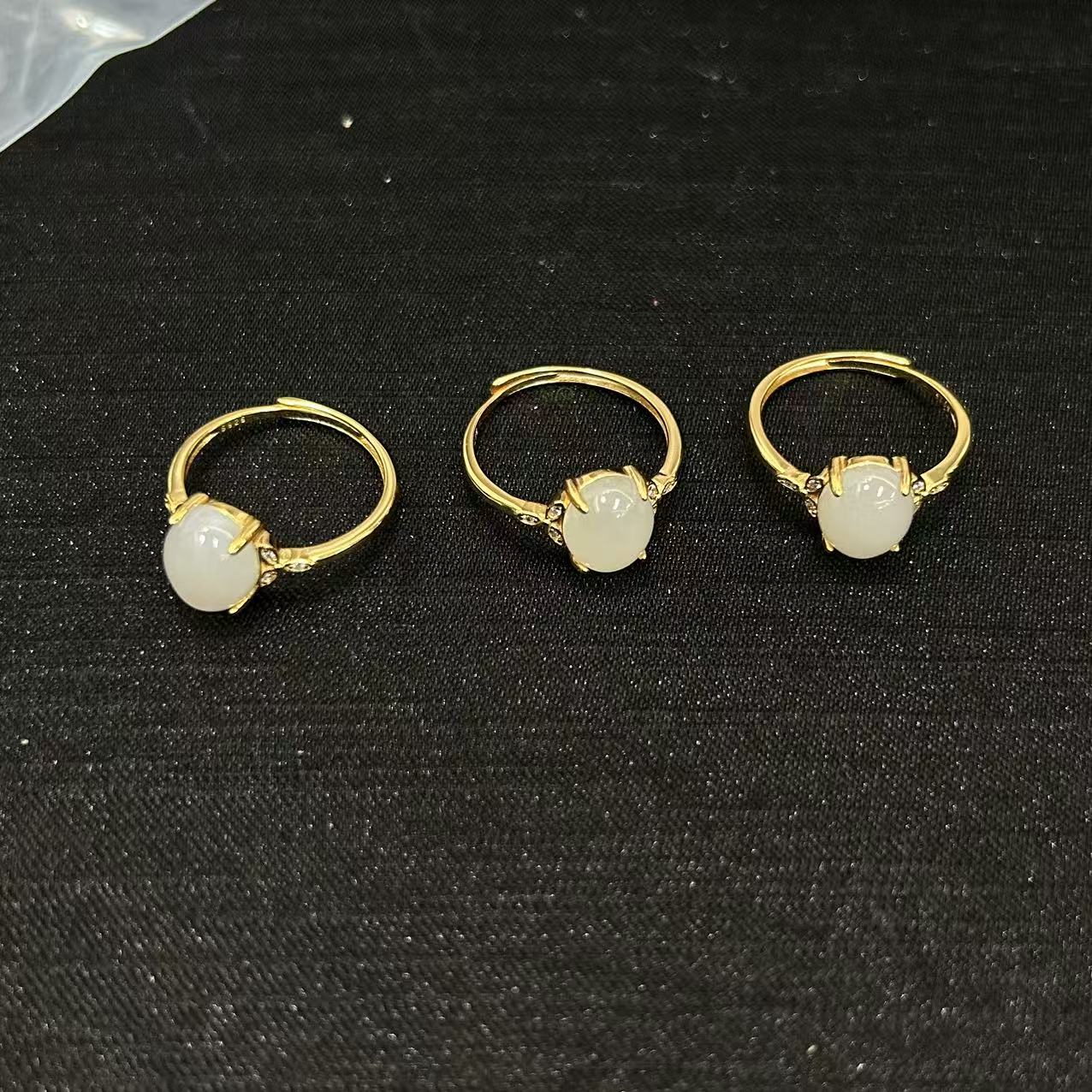 925和田玉蛋面戒指（多样性发一件）