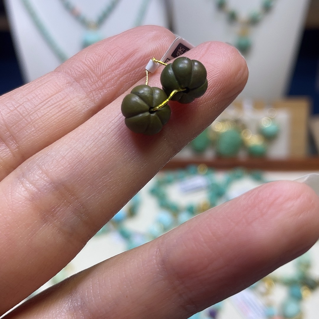 绿松石未镶嵌南瓜珠