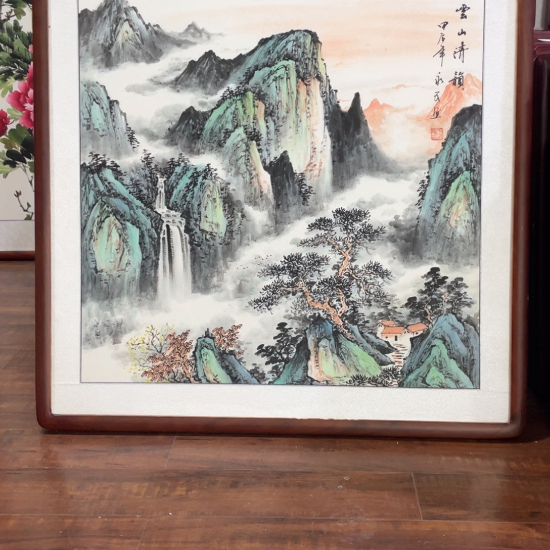 国画幸****8带框尺寸83*83厘米