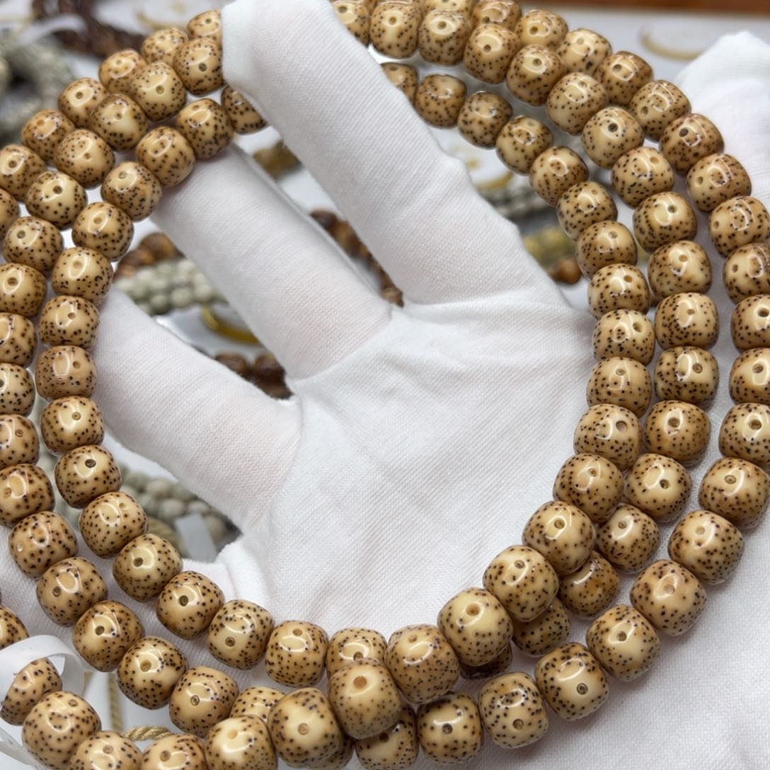 星月菩提吊坠9/8金花虎皮大眼睛留白