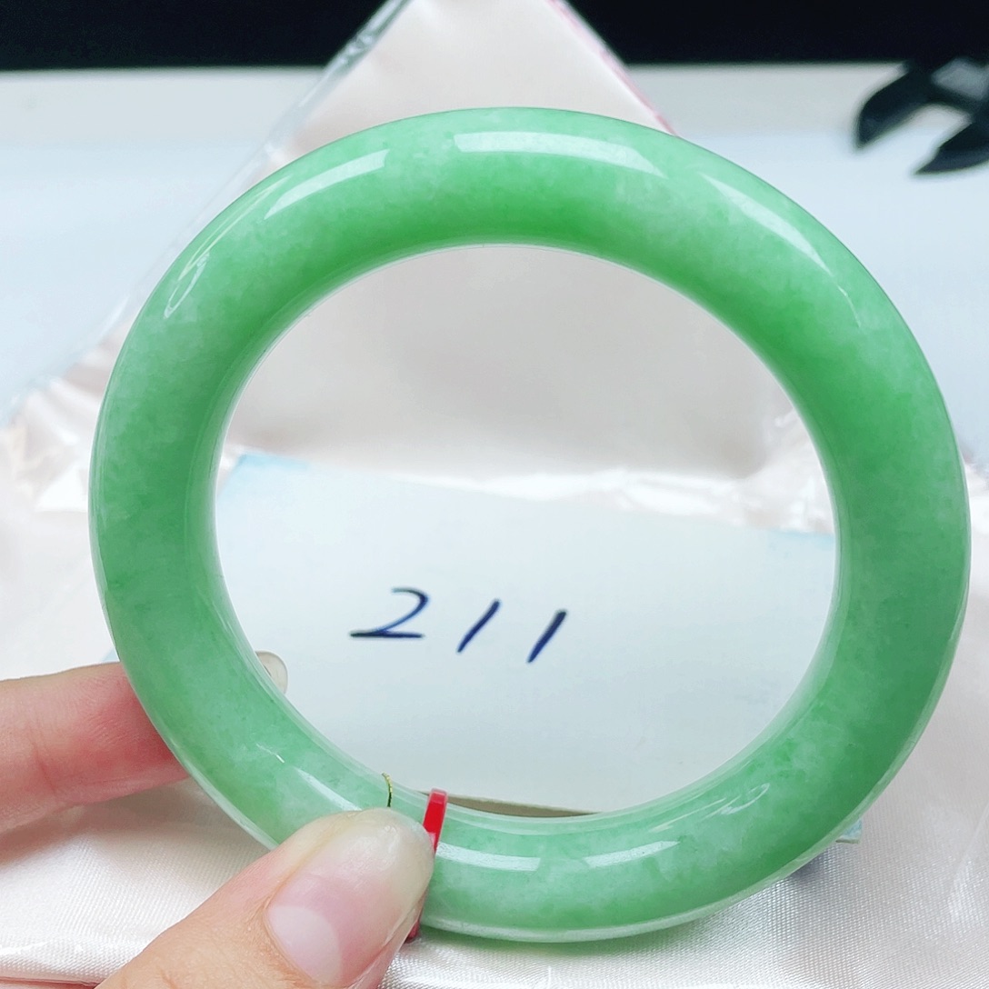 翡翠未镶嵌手镯（圆镯）胖圆57.3