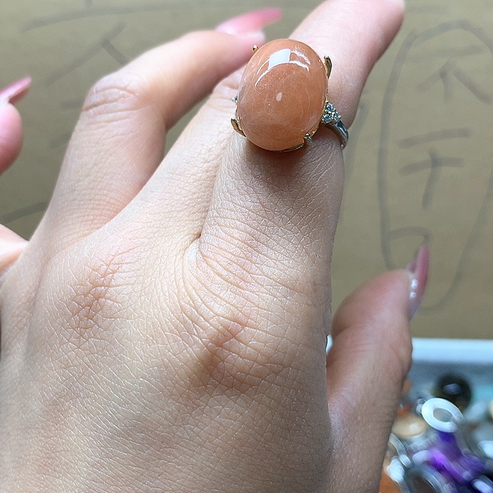 水晶水晶戒指银S925镶嵌