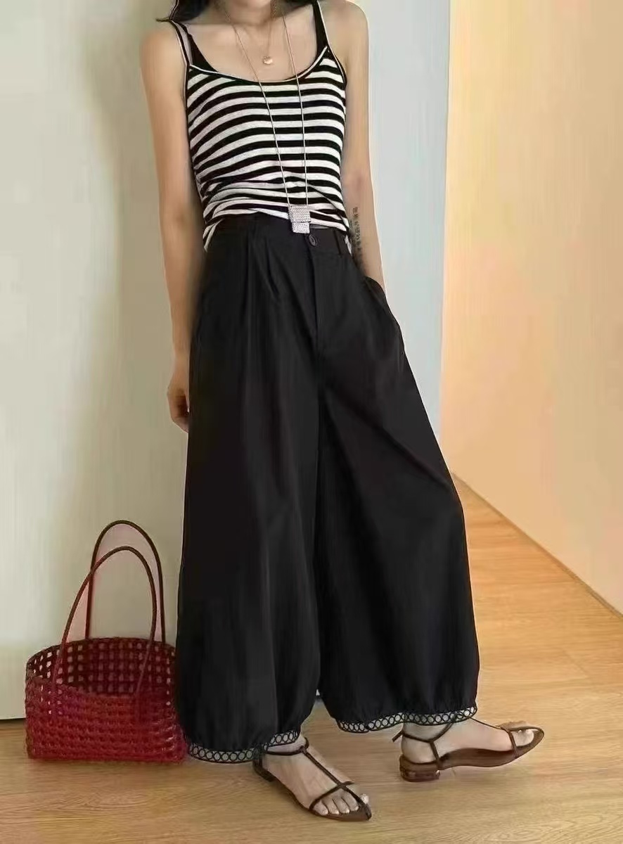 25670【裤长90】时尚减龄显瘦裤女2025夏季新款洋气减龄九分休闲