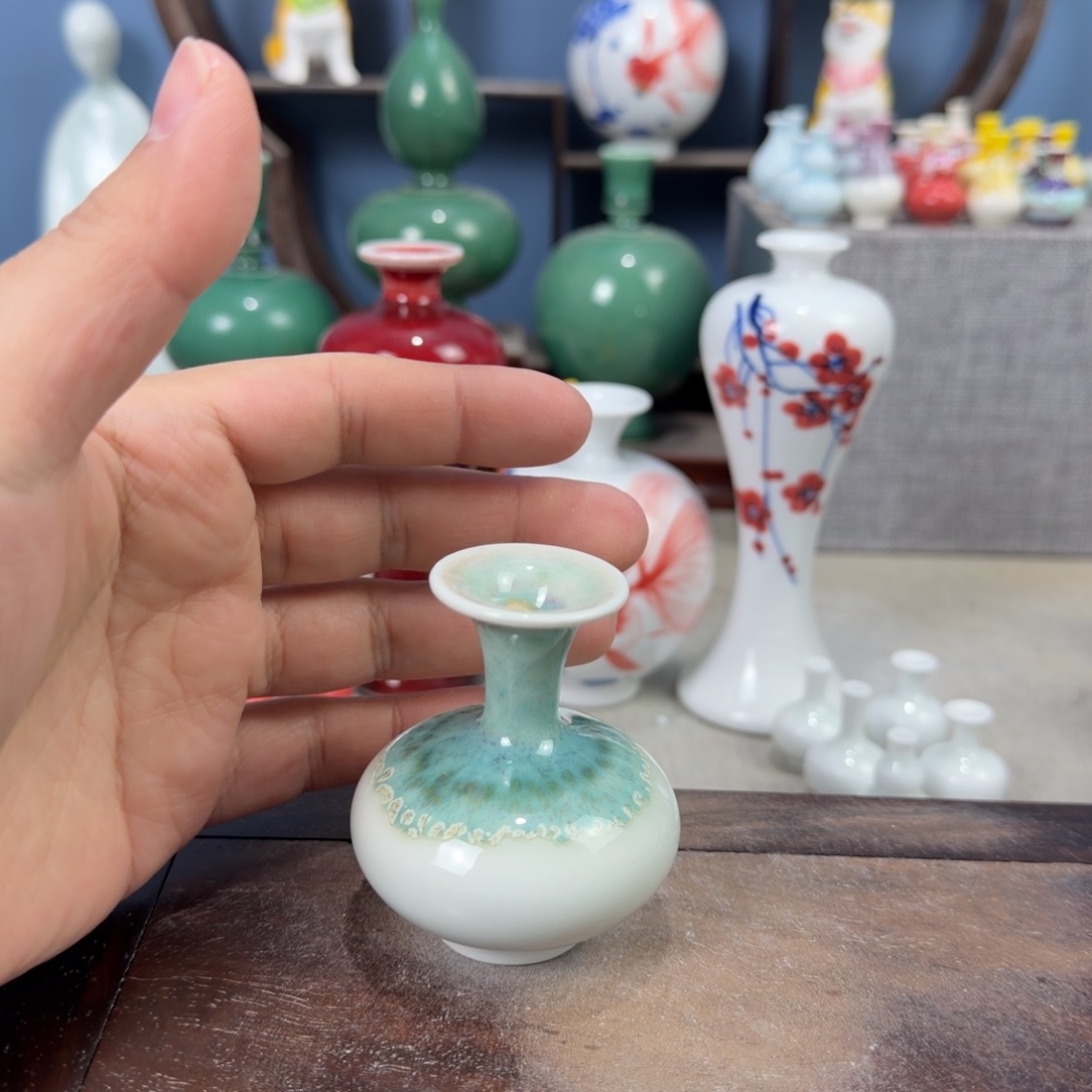 陶瓷手工小花器摆件