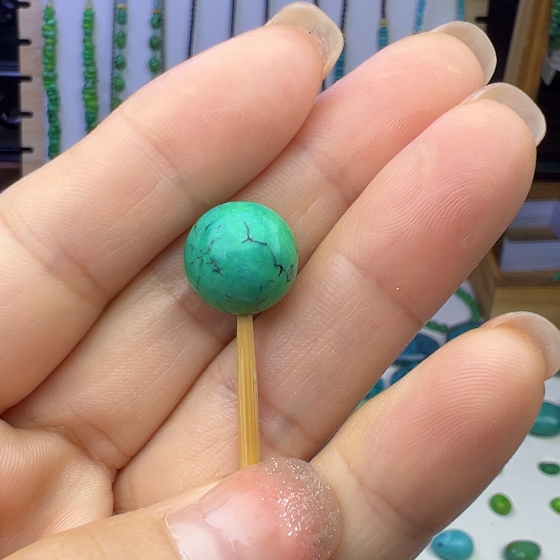 菜籽绿圆珠12.4mm兰