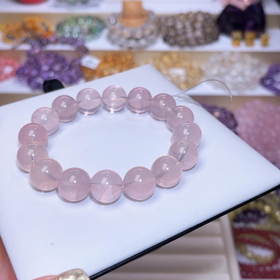 水晶手串未镶嵌夜***星天然水晶14mm