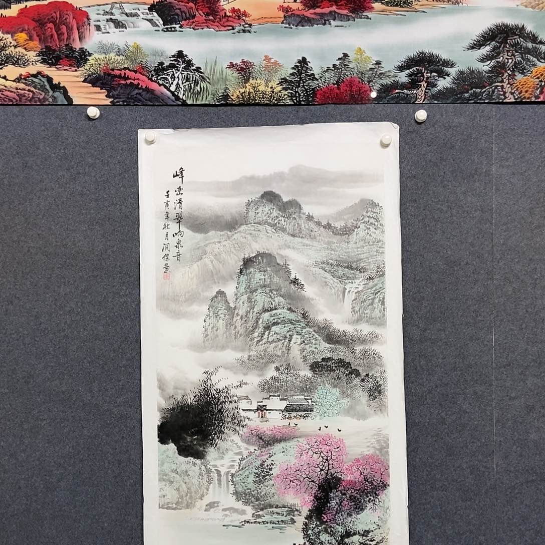 国画四尺山水一副