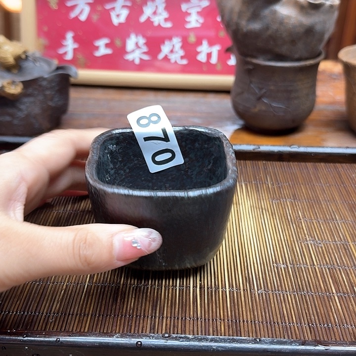 纯手工制作粗陶茶具