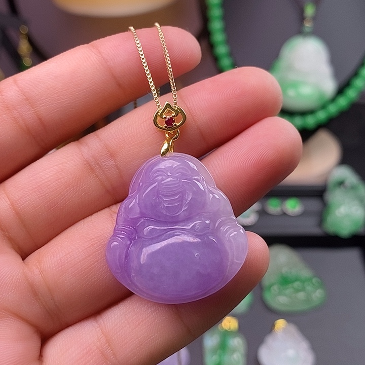 翡翠未镶嵌吊坠(赠链)