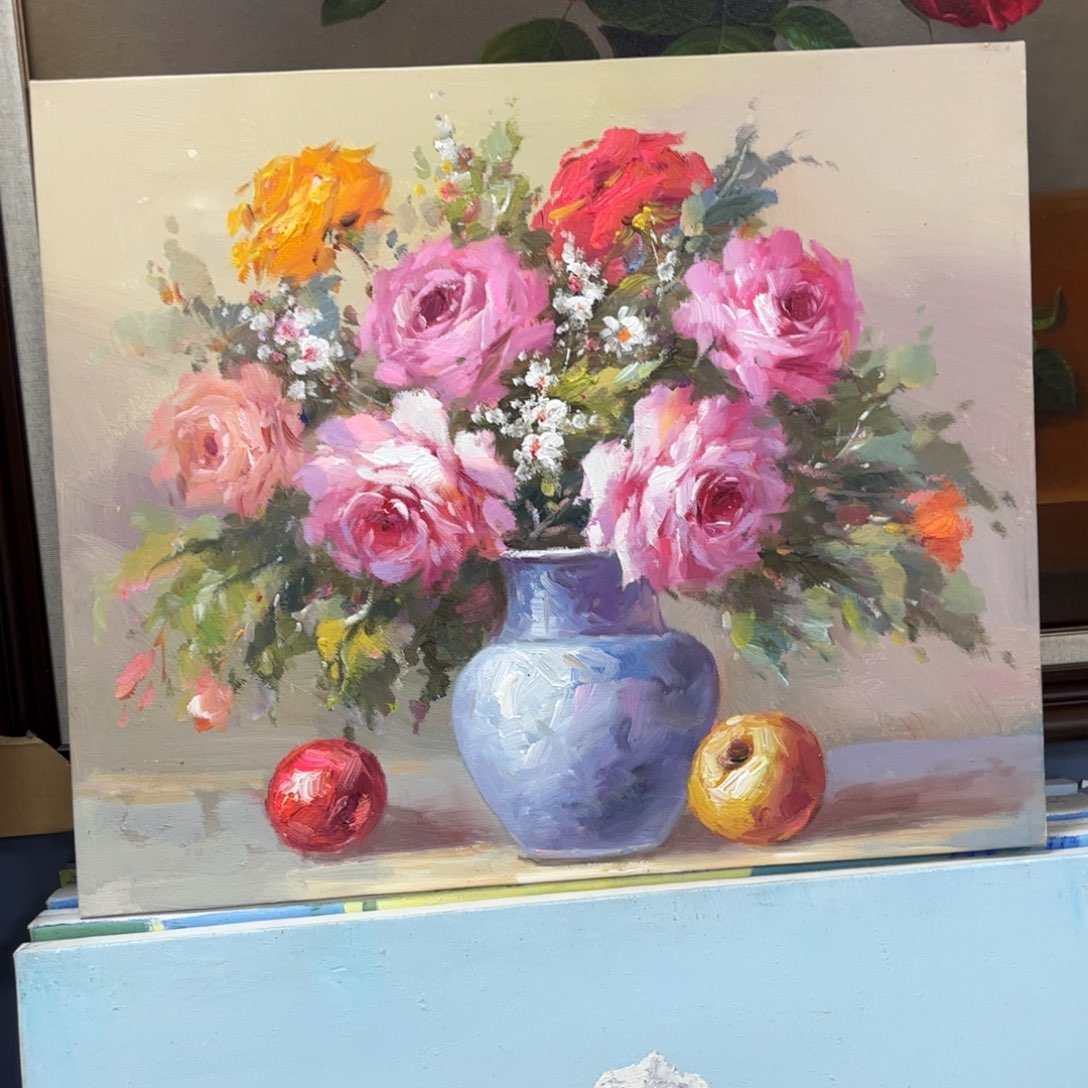 手工手绘精品油画内框50+60尺寸