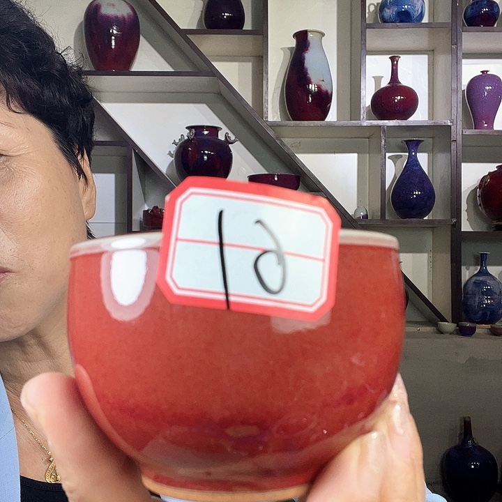 瓷片钧瓷手工艺品杯子