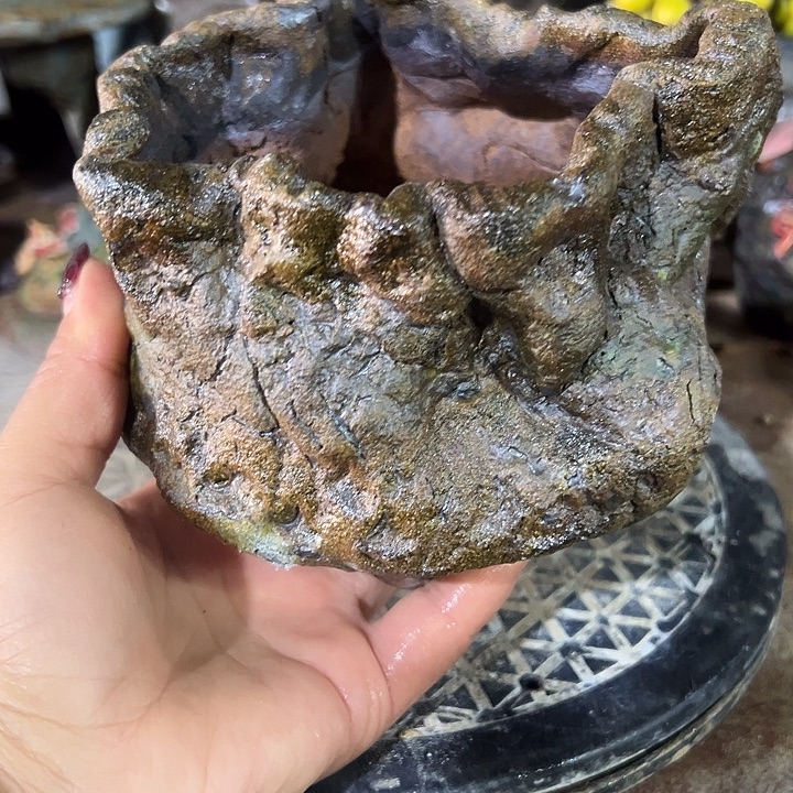 112新店福利手工粗陶高温花盆