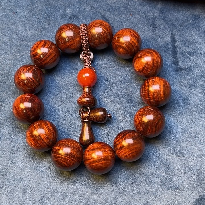 黄花梨/降香黄檀手串/手链1.8紫油梨水波手串D