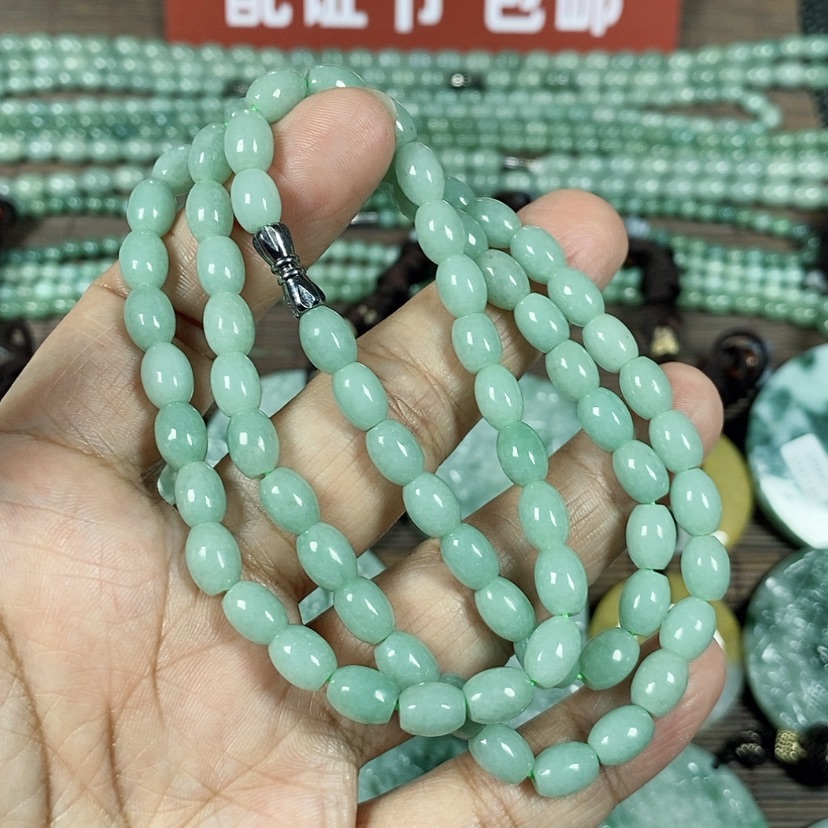【闪购商品】翡翠颈饰未镶嵌玉项链翡翠玉卡6长60厘米