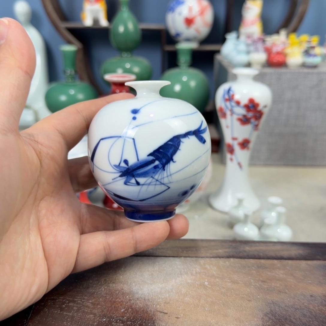 陶瓷手工小花器摆件