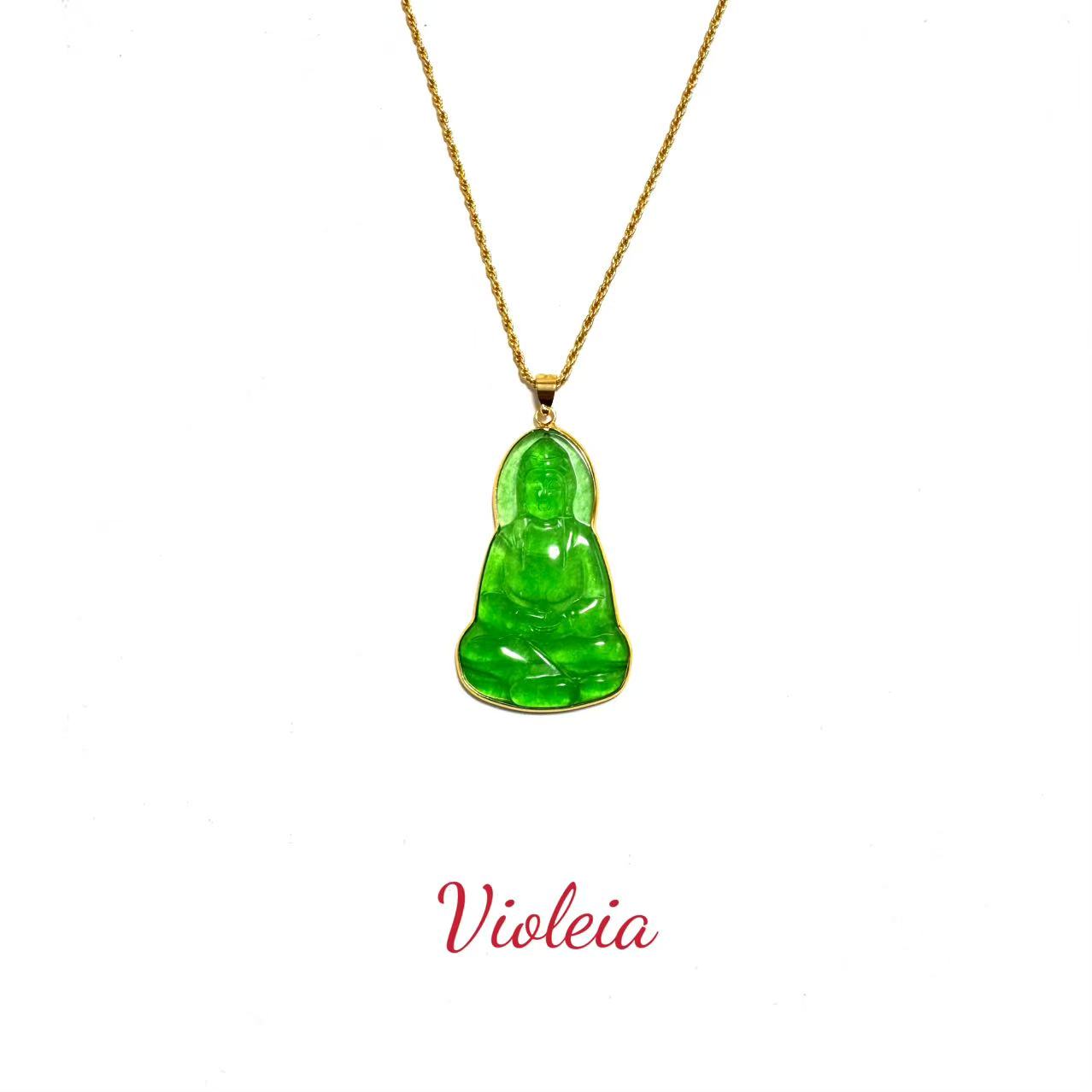 铜合金项链  【山水观音】Violeia 高级轻奢百搭项链~ C007