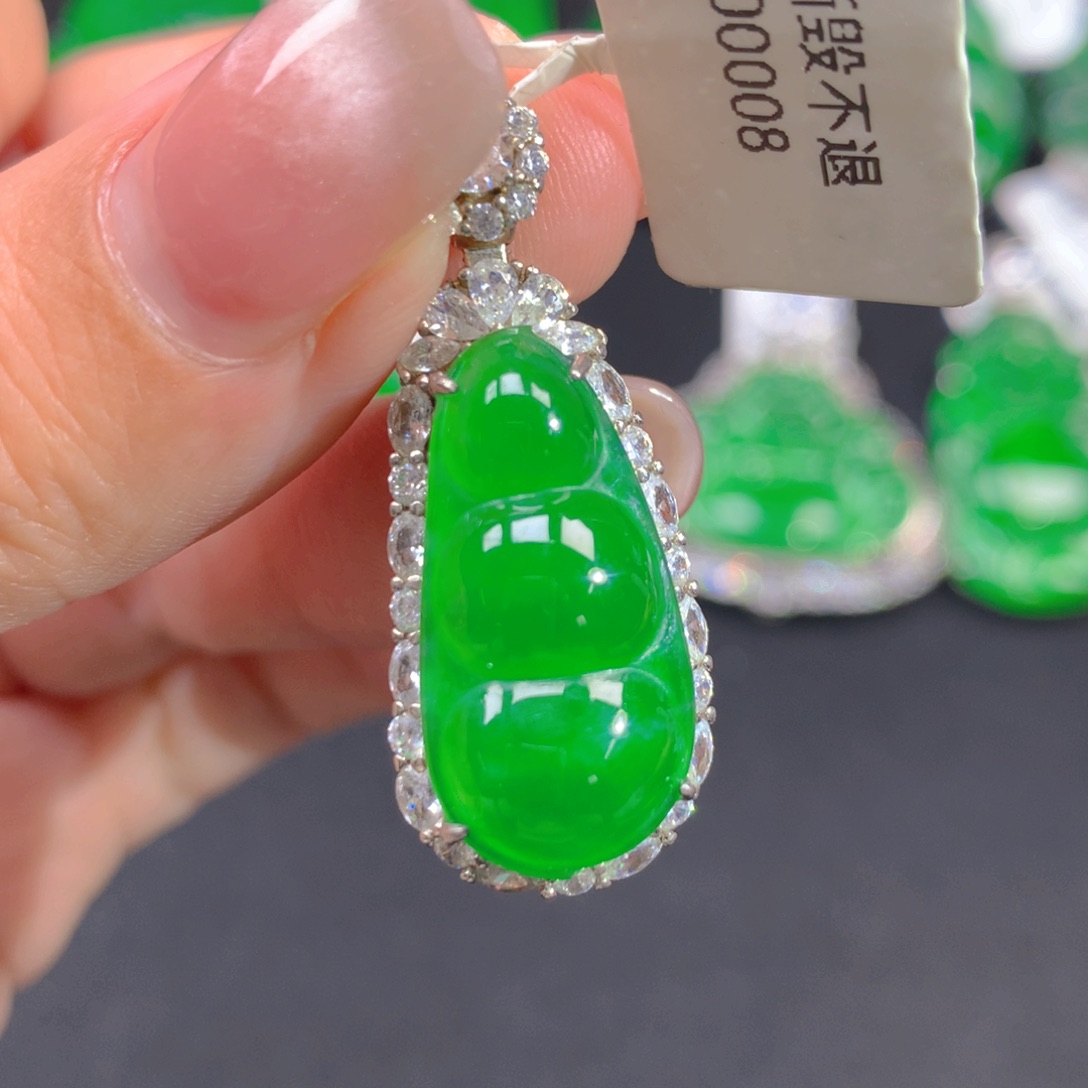 翡翠颈饰银S925镶嵌1111111111