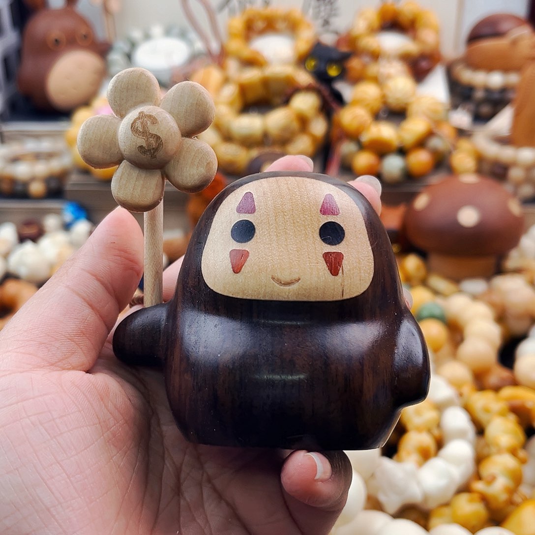 菩提根/象牙果手串无脸男摆件