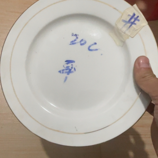 瓷片陶瓷8英寸平盘金镶玉井