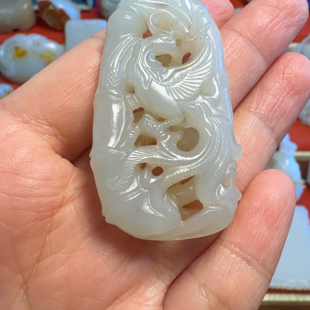 小***鱼和田玉（糖玉）未镶嵌挂件