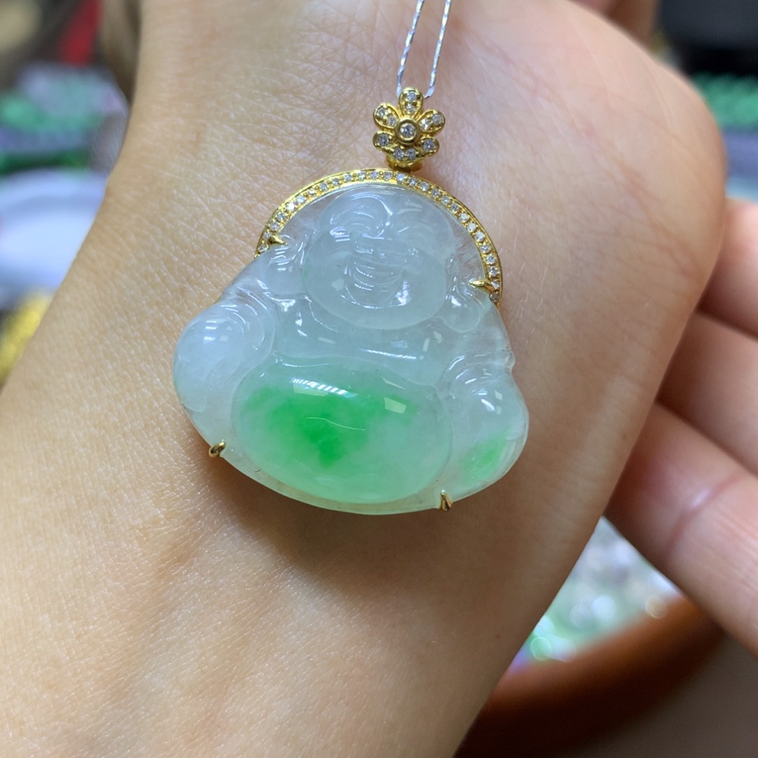 【闪购商品】翡翠颈饰18K金镶嵌翡翠